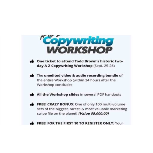 Todd Brown – A-Z Copywriting Workshop Download