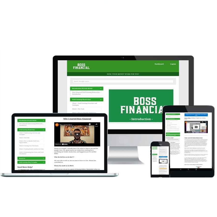 Boss Financial – Yield Farming MasterClass Course 2022 Download