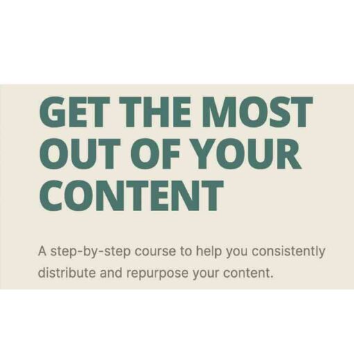 Justin Simon – Content Repurposing Roadmap Download