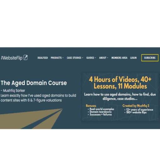 Mushfiq Sarker – The Aged Domain Course Download
