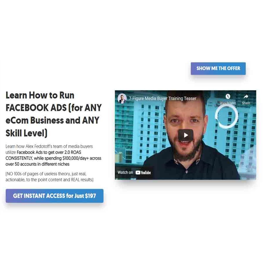 Alex Fedotoff – 7-Figure Media Buyer Training for Facebook