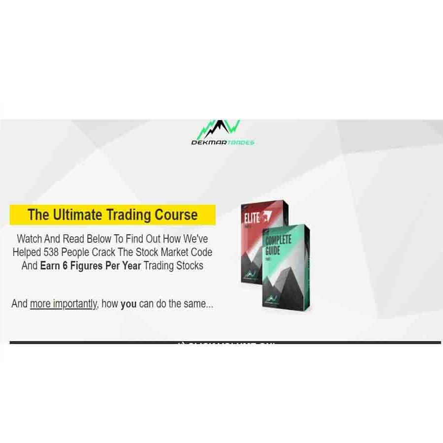 The Ultimate Trading Course Elite & Complete Guide by DekmarTrades Download