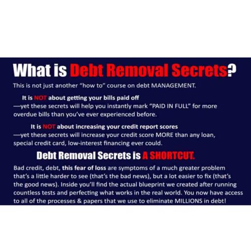Private Wealth Academy – Debt Removal Secrets Download