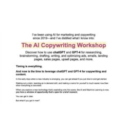 Sam Woods – The AI Copywriting Workshop (Complete Edition) Download