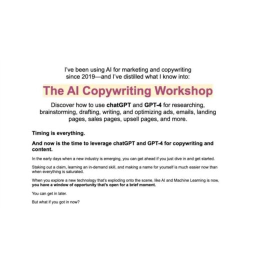 Sam Woods – The AI Copywriting Workshop (Complete Edition) Download