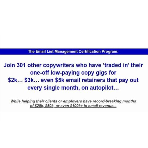 Troy Ericson - The Email List Management Certification Download