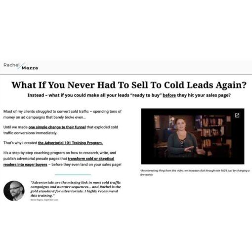 Rachel Mazza – Advertorial 101 Download