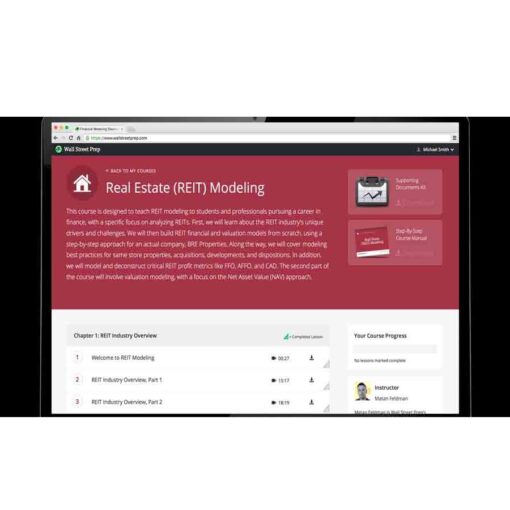 Wall Street Prep – Real Estate (REIT) Modeling Download
