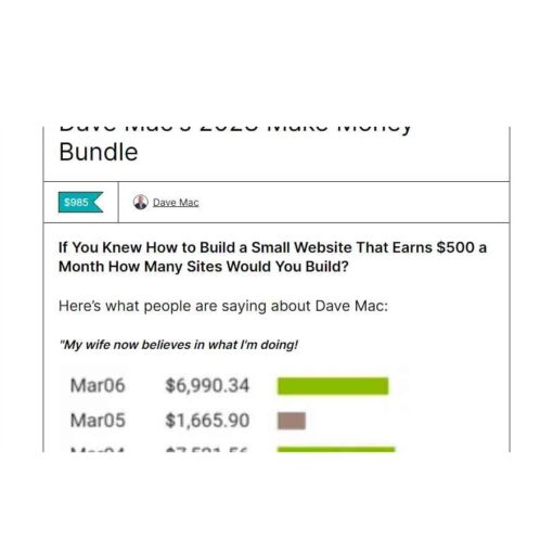 Dave Mac’s 2023 Make Money Bundle Download