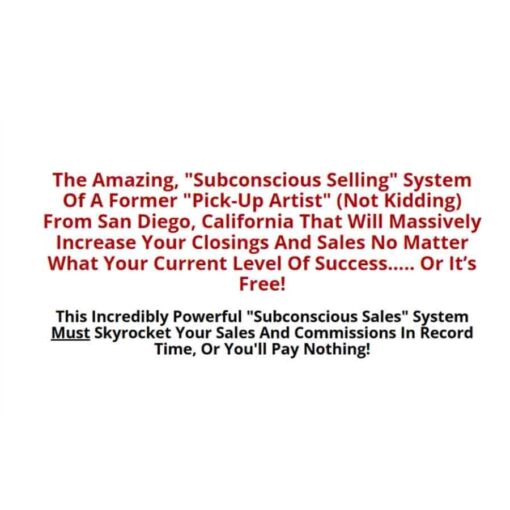 Paul Ross – Secrets Of Subtle Sales Mastery Deluxe Download